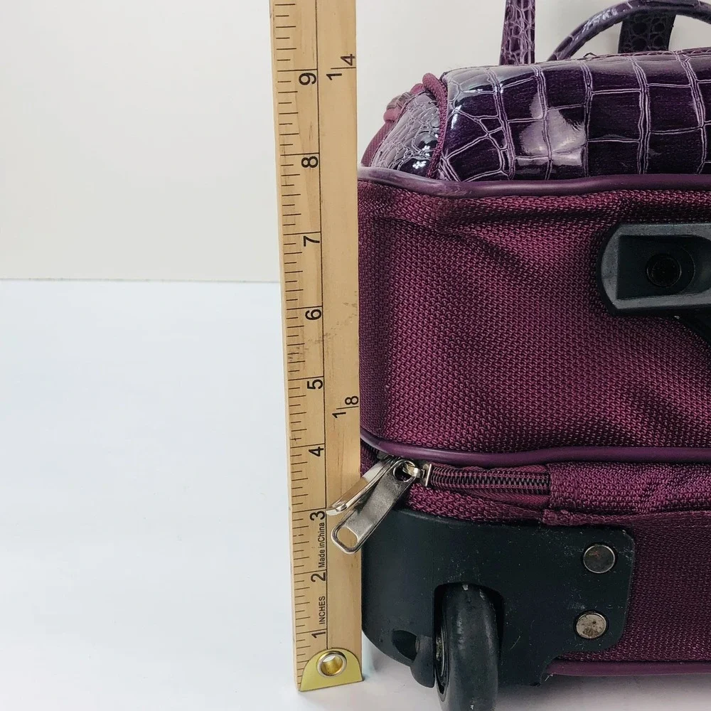 Samsonite Silhouette Carry-On Suitcase Purple 2-Wheel Under Seat Luggage
